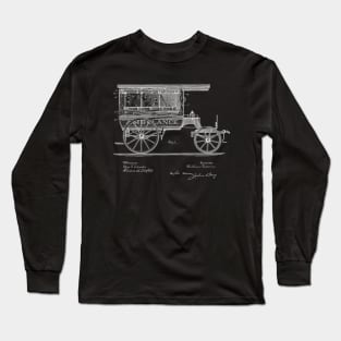 Ambulance Vintage Patent Drawing Funny Novelty T-Shirt Long Sleeve T-Shirt